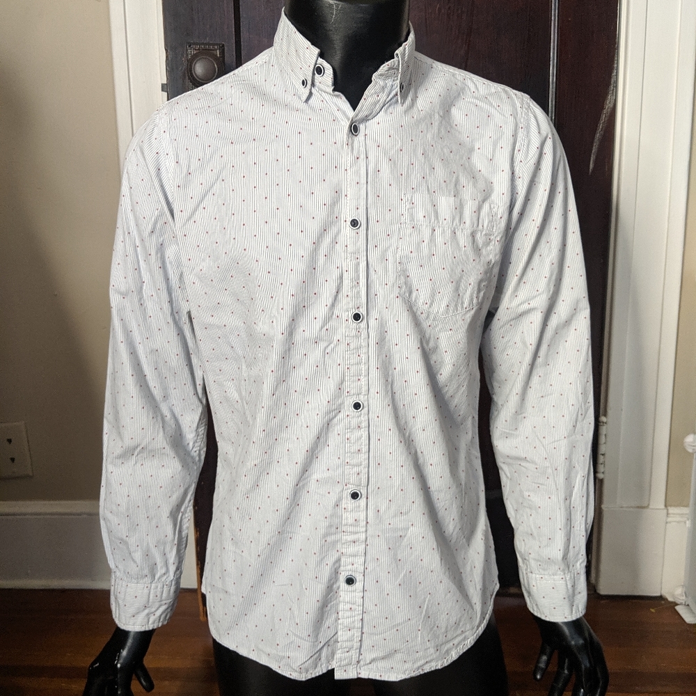 Native Code striped polka dot shirt